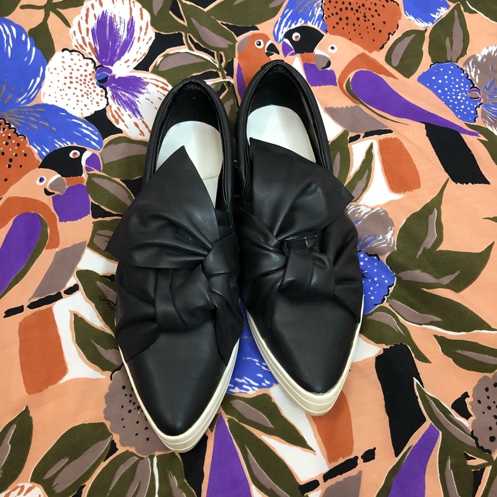 MNG black detail sneakers faux leather slides 39